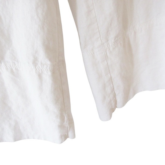 Banana Republic Factory Elegant White Wide-Leg Crop Pants - Picture 4 of 13